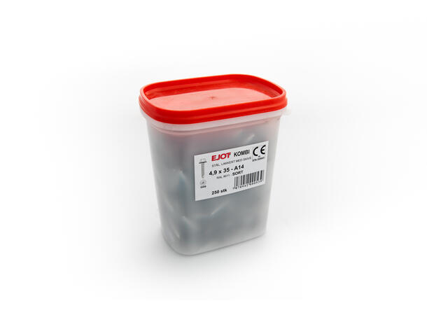 Kombi Borskrue 4,8x35 Sort RAL 9011