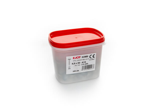 Kombi Borskrue 4,8x20 Lys grå RAL 7032