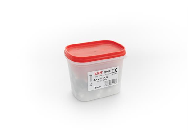 KOMBI BORSKRUE, 4.8x20 HVIT/RAL