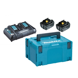 Makita 197629-2 Batterisett LXT Dobbelt hurtiglader og to 5,0Ah batterie