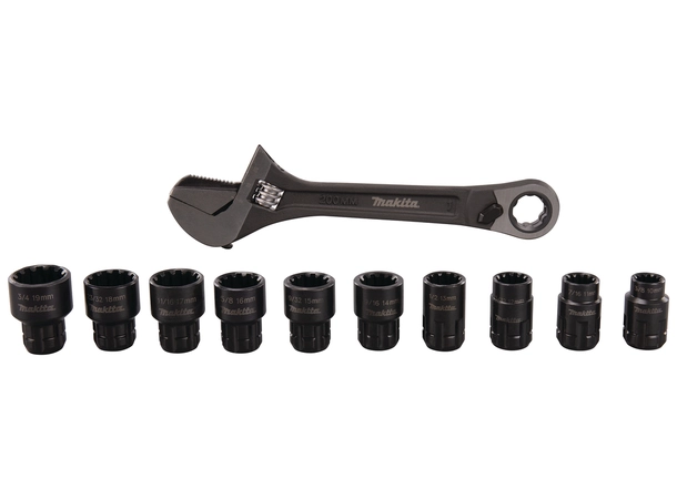 Makita B-65458 Skiftenøkkel med skrallesett 