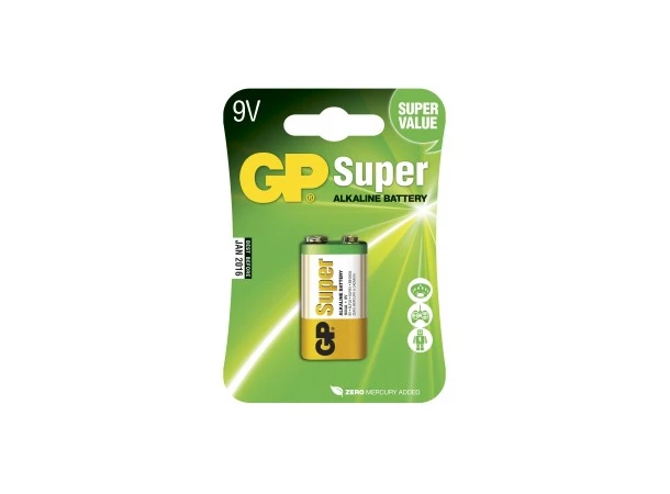 GP Super Batteri 9V 1pk 