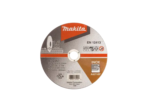 Makita B-12267 Kappskive Rustfritt 180x1,6mm 