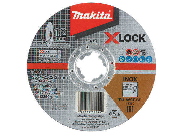Makita E-00418 Kappeskive 125 X-Lock