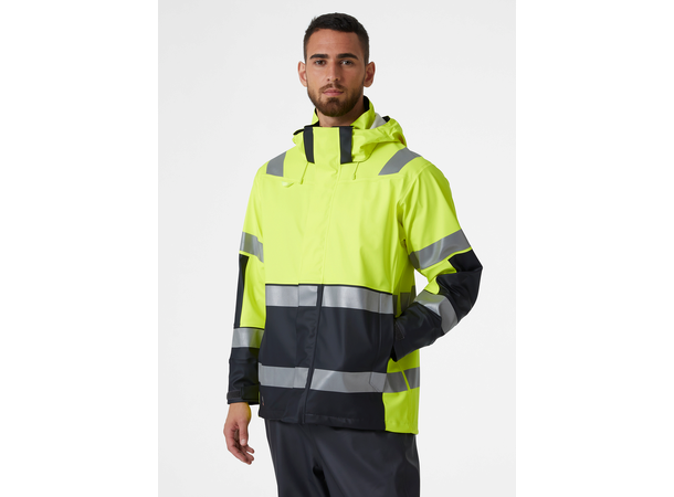 Helly Hansen Alna Hi Vis Regnjakke L Synlig, vanntett og lett