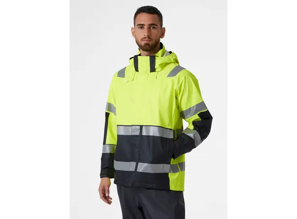 Helly Hansen Alna Hi Vis Regnjakke L Synlig, vanntett og lett 