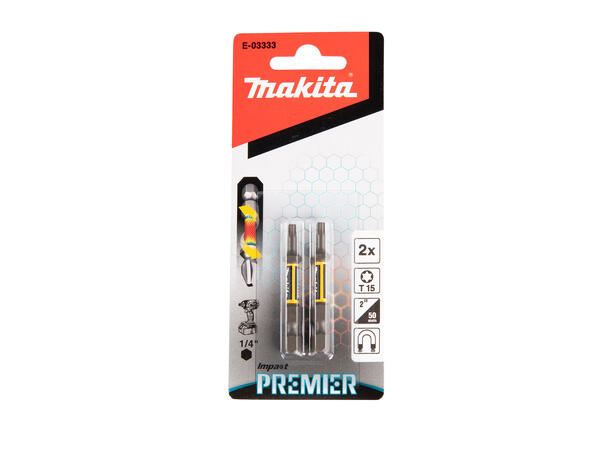 Makita E-03333 Impact Black bits, T15 2pk