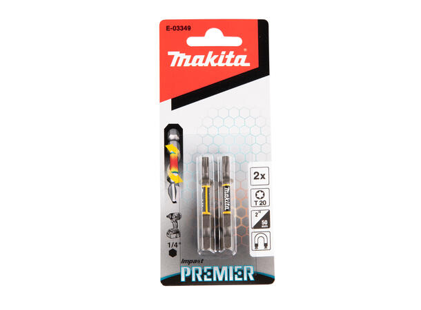 Makita E-03349 Impact Black bits, T20 2pk