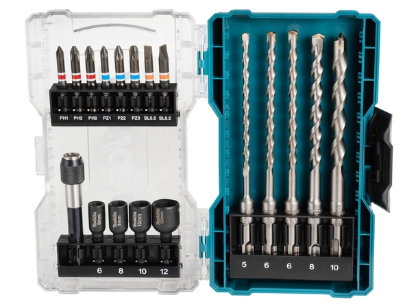 Makita E-07026 Bor og bitssett 18 stk 
