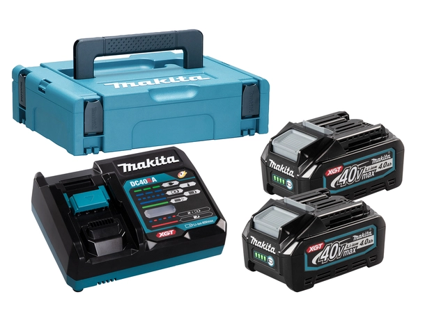 Makita 191J97-1 Batterisett XGT Hurtiglader og 2 x 4,0 Ah batteri 