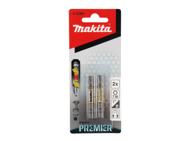 Makita E-03361 Impact Black bits, T30 2pk